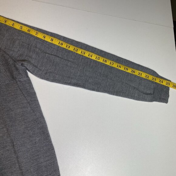 Calvin Klein Mens Sweater 1/4 Zip Gray Mock Neck Pullover Merino Wool Blend Sz L - Picture 6 of 9
